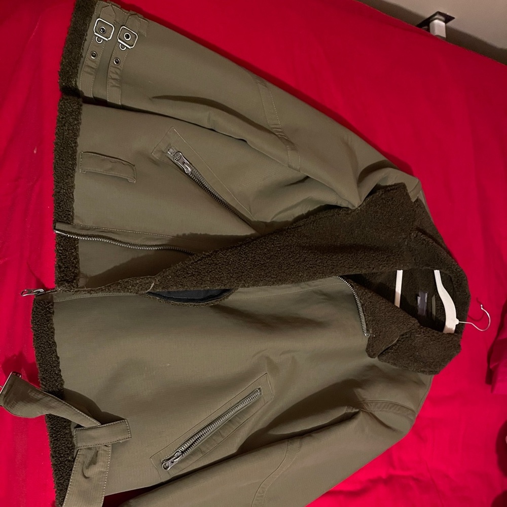 Faux Olive Shear Jacket